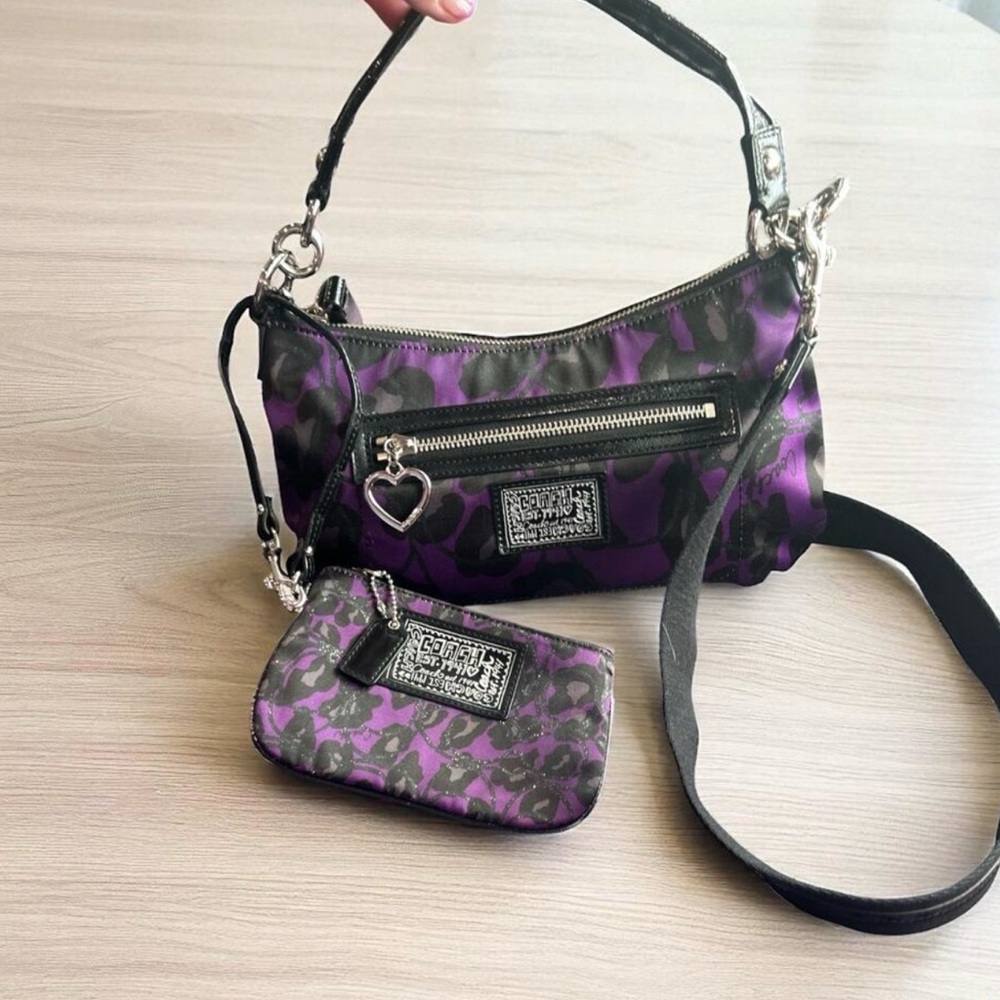 Coach Purple and Black Bag
